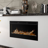Dimplex 34-inch Linear Fireplace Driftwood and River Rock Accessory Package