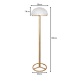 Sarantino Metal Floor Lamp with White Acrylic Shade by Sarantino