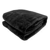 Laura Hill 800-gsm Faux Mink Throw Blanket Queen Size Double-sided Large Super Luxurious Soft Heavy - Black