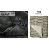 Laura Hill 800-gsm Faux Mink Throw Blanket Queen Size Double-sided Large Super Luxurious Soft Heavy - Black