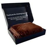 Laura Hill 800-GSM Mink Blanket Gift Boxed Queen Size Double-Sided Soft Plush Bed Faux Throw Rug Chocolate