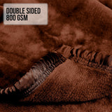 Laura Hill 800-GSM Mink Blanket Gift Boxed Queen Size Double-Sided Soft Plush Bed Faux Throw Rug Chocolate