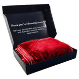Laura Hill Double-sided Large 220 X 240cm Faux Mink Throw Blanket 800-gsm Heavy - Red