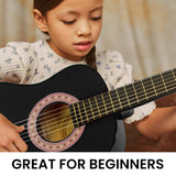 Karrera 34in Wooden Acoustic Childrens Guitar - Black