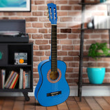 Karrera 34in Wooden Acoustic Childrens Guitar - Blue