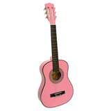 Karrera 34in Acoustic Childrens Wooden Guitar - Pink