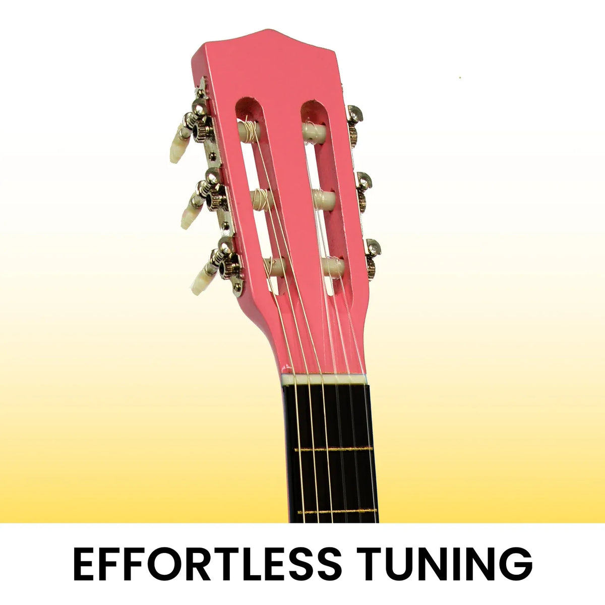 Karrera 34in Acoustic Childrens Wooden Guitar - Pink