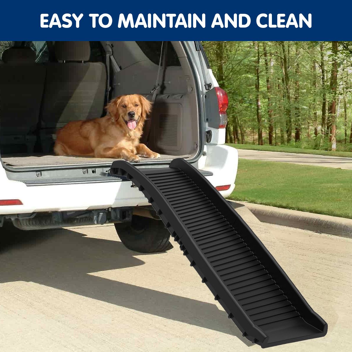 Furtastic Foldable Dog Ramp Non-Slip Portable Pet Steps Ladder for Car SUV High Bed Couch Small Senior Dogs