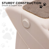 Furtastic Foldable Pet Stairs In White - 50cm Dog Ladder Cat Ramp