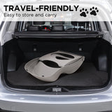 Furtastic Foldable Pet Stairs In Grey - 38cm Dog Ladder Cat Ramp