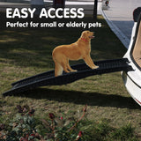 Furtastic 152cm Portable Folding Dog Ramp Non-Slip Pet Car Step Ramp for SUVs Vehicles & Senior Dogs Black