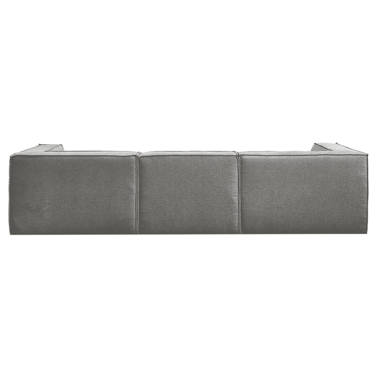 Sarantino Novi 3-Seater Modular Sofa with Ottoman in Grey Non-Slip Bottom Lounge