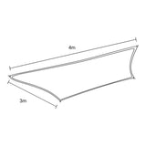 Wallaroo Rectangular Shade Sail Sand: 3m x 4m