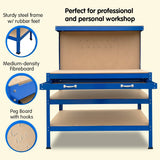 Kartrite 3-layered Work Bench Garage Storage Table Tool Shop Shelf