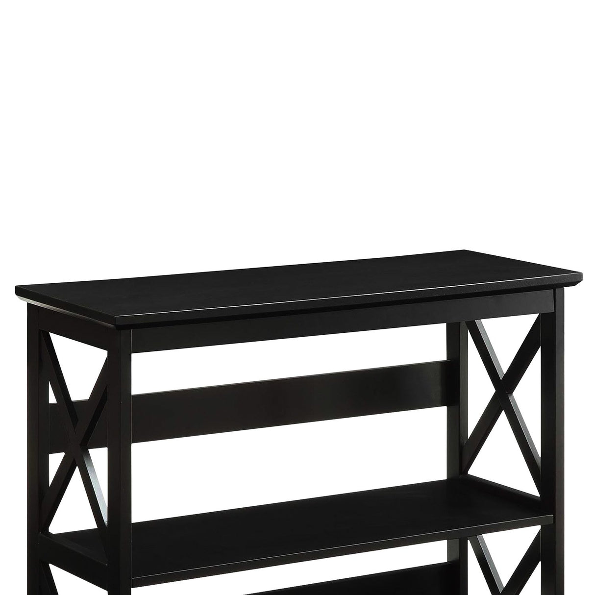 Sarantino Lucas 3-Tier Bookshelf Display Rack in Black