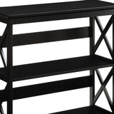 Sarantino Lucas 3-Tier Bookshelf Display Rack in Black