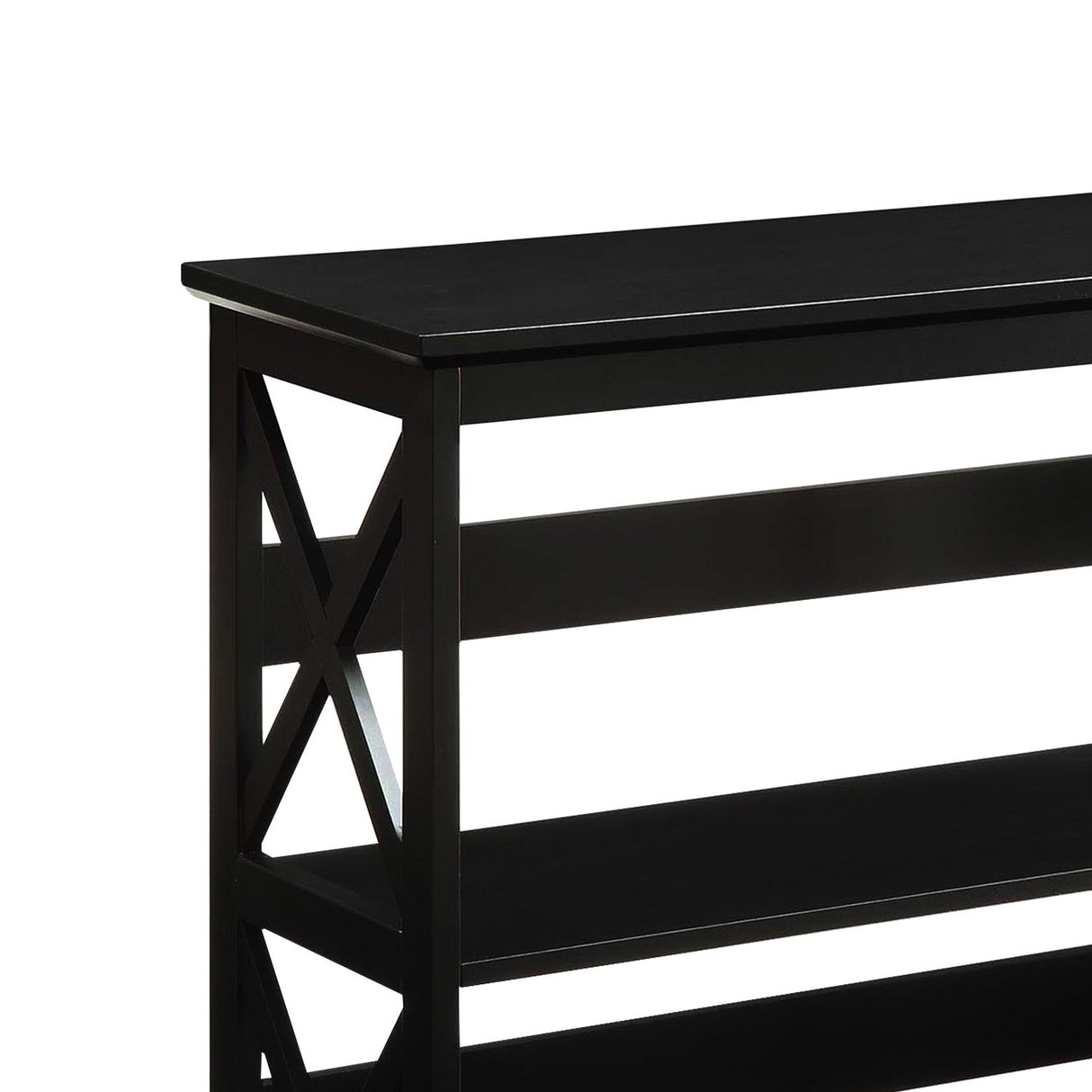 Sarantino Lucas 3-Tier Bookshelf Display Rack in Black