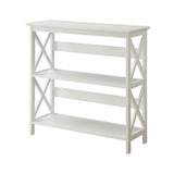 Sarantino Lucas 3-Tier Bookshelf Display Rack in White