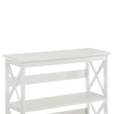 Sarantino Lucas 3-Tier Bookshelf Display Rack in White
