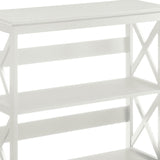Sarantino Lucas 3-Tier Bookshelf Display Rack in White
