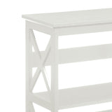 Sarantino Lucas 3-Tier Bookshelf Display Rack in White