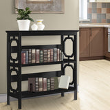 Sarantino Laurel 3-Tier Bookshelf Display Rack in Black