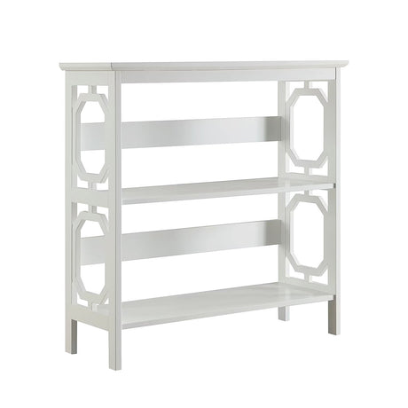 Sarantino Laurel 3-Tier Bookshelf Display Rack in White