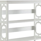 Sarantino Laurel 3-Tier Bookshelf Display Rack in White