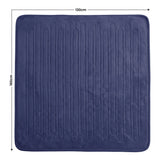 Laura Hill Electric Heated Blanket Throw Soft Coral Fleece w/ 9 Heat Settings - Blue