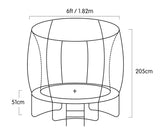 Kahuna 6ft Outdoor Round Green Trampoline With Safety Enclosure And Basketball Hoop Set