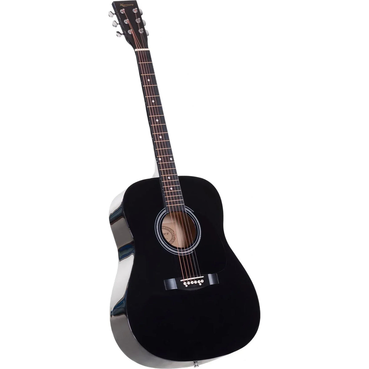 Karrera 41in Acoustic Wooden Guitar with Bag - Black