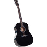 Karrera 41in Acoustic Wooden Guitar with Bag - Black