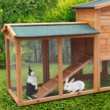 Furtastic Large Wooden Chicken Coop & Rabbit Hutch With Ramp