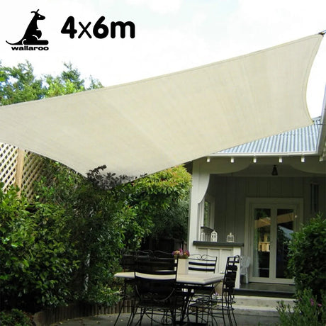 Wallaroo Waterproof Shade sail 4x6 160GSM