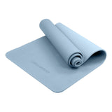 Powertrain 6mm Non-Slip TPE Yoga Mat Double Layer Exercise Pilates Fitness Workout Mat with Carry Strap - Sky Blue
