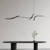 BAMDECOR A36 Modern LED Linear Chandeliers Pendant Lights with Dimmable LED and Adjustable Hanging Length 140cm -Black