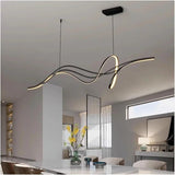 BAMDECOR A203 1.8m Modern minimalist pendant lights for home decoration ceiling pendant light (Black)