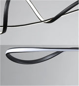 BAMDECOR A210 Modern LED Linear Pendant Lights with Dimmable LED and Adjustable Hanging Length 150cm -Black