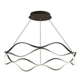 BAMDECOR A212/1 Black Modern Wavy Art Aluminum Light Fixture for Living Room Bedroom Indoor Decor