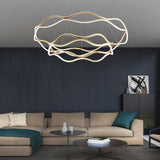 BAMDECOR A212/2 Modern Wavy Art Aluminum Light Fixture for Living Room Bedroom Indoor Decor