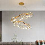 BAMDECOR A212/2 Modern Wavy Art Aluminum Light Fixture for Living Room Bedroom Indoor Decor