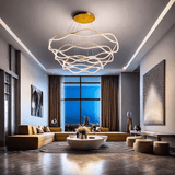 BAMDECOR A212/3 Modern Wavy Art Aluminum Light Fixture for Living Room Bedroom Indoor Decor