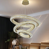 BAMDECOR C3312/3 Crystal Chandelier Living Room Chandelier Crystal Chandelier Room Dining Room lamp New Bedroom Lamps Lighting Villa Light Luxury Post (Size:100+80+60cm)