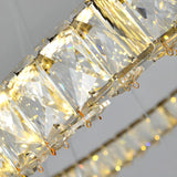 BAMDECOR C3313/1 Modern Crystal Chandeliers Lighting Fixtures Contemporary Round Chandelier Lighting Fixtures Crystal Pendant Ceiling Lights(Gold)