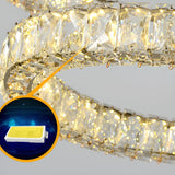 BAMDECOR C3313/3 Modern Crystal Chandeliers Lighting Fixtures Contemporary Round Chandelier Lighting Fixtures Crystal Pendant Ceiling Lights(Gold)