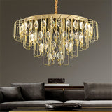 BAMDECOR C3345 Modern Luxury Crystal-leaf Chandelier LED Fashion Creativity Pendant Ceiling Lights(80cm-Gold)