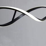 BAMDECOR A24122 Modern Minimalist Black Pendant Light Adjustable LED Chandelier for Dining Room and Bar