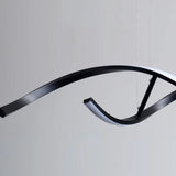 BAMDECOR A24122 Modern Minimalist Black Pendant Light Adjustable LED Chandelier for Dining Room and Bar