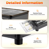 Portable Gas Stove Burner Butane BBQ Camping Gas Cooker With Non Stick Plate Black without Fish Pan and Lid