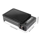 Portable Gas Stove Burner Butane BBQ Camping Gas Cooker With Non Stick Plate Black